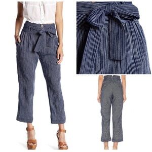 Free People Movement Womens 100% cotton Navy Striped Pants Size 10